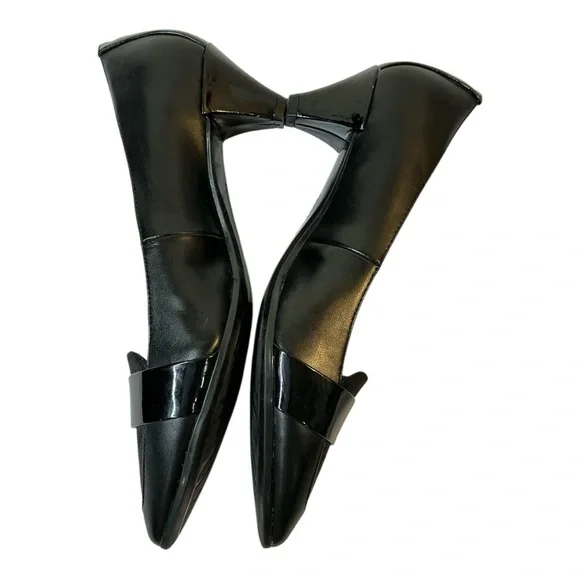 Anne Klein Black Kitty Heels Sleek and Sophisticated Size 8 - Picture 9 of 12